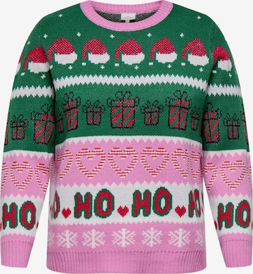 ONLY Carmakoma - Jersey 'HOHO' en rosa: frente