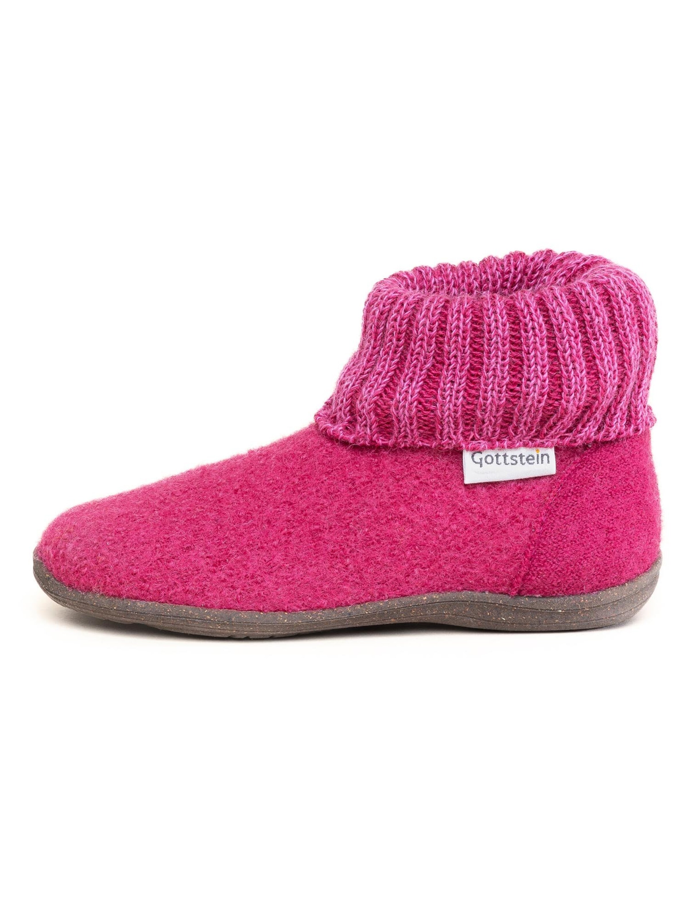 Gottstein Slippers 'Alpine Boot RU' in Pink: front
