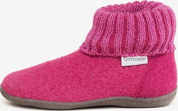 Gottstein Hausschuh 'Alpine Boot RU' in Pink: Vorderseite