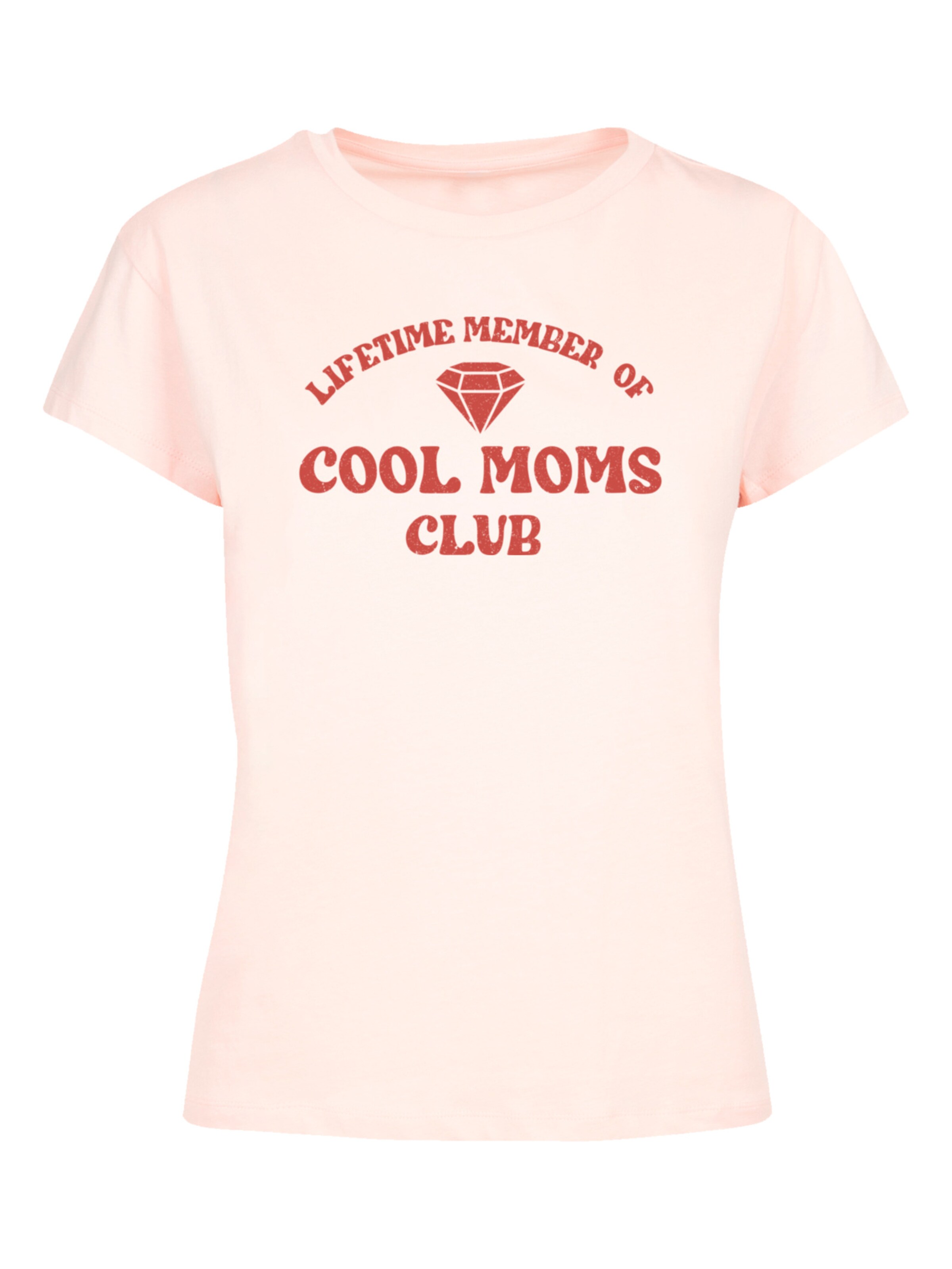 T-shirt 'Mothers Day Cool Moms Club Membership Trendy Motherhood' F4NT4STIC en rose : devant