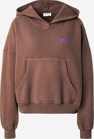 AMERICAN VINTAGE Bluzka sportowa 'PLIZZY' w kolorze brązowy: przód