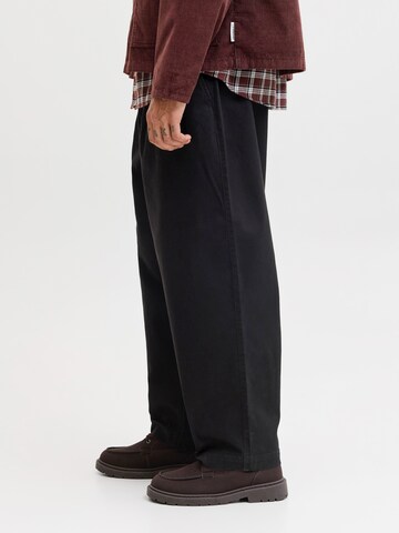 JACK & JONES - Loosefit Pantalón 'JPSTEVAN DYLAN' en negro