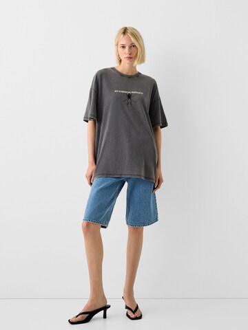 Bershka Shirt in Grey