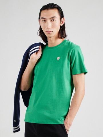 Tricou 'Rafael Bas' de la 19V69 ITALIA pe verde: față