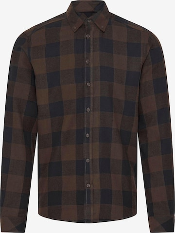 BLEND Regular fit Button Up Shirt ' BHOrma ' in Brown: front
