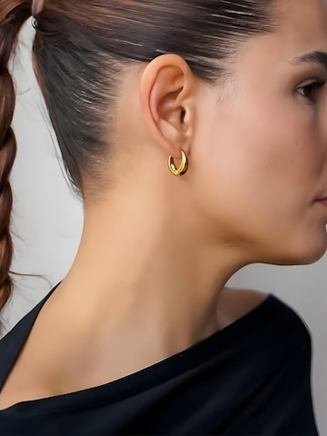 hiBALI Earrings 'Bold Curvy' in Gold