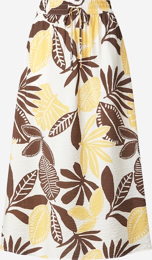 Sijonas iš s.Oliver, spalva – nebalintos drobės spalva / šokolado spalva / geltona, Prekių apžvalga