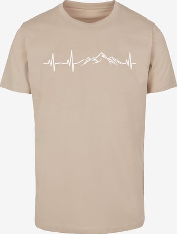 T-Shirt 'Mountain Heartbeat' F4NT4STIC en beige : devant