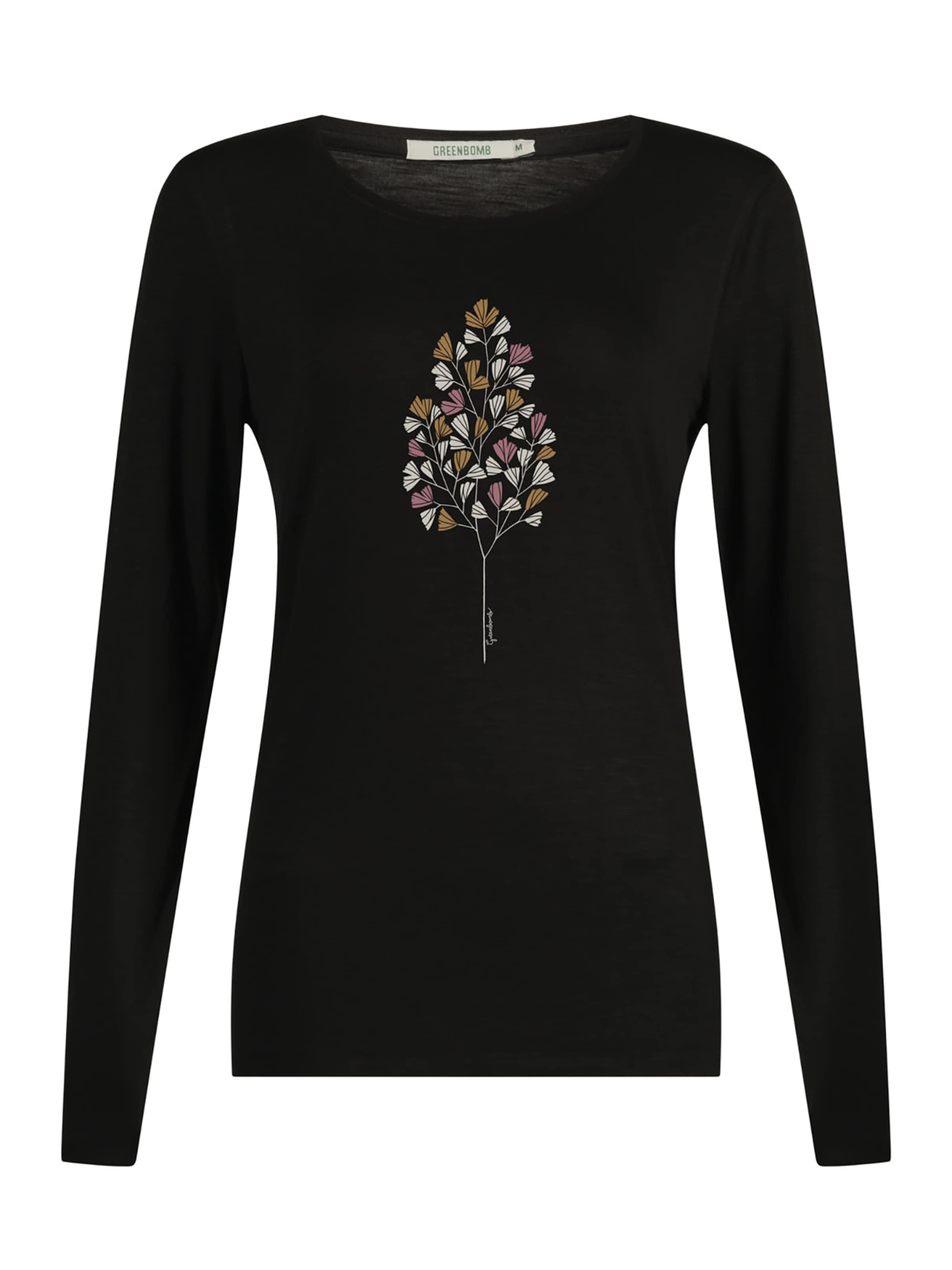 Maglietta di GREENBOMB in nero: frontale