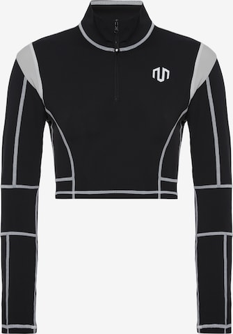 MOROTAI Toiminnallinen paita 'Kansei Chrome' värissä musta: etupuoli