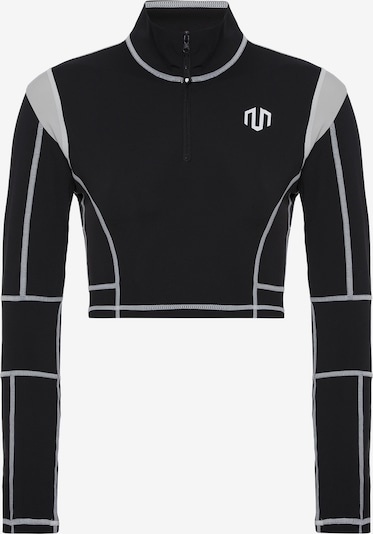 MOROTAI Toiminnallinen paita 'Kansei Chrome' värissä vaaleanharmaa / musta, Tuotenäkymä