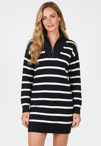 usha BLUE LABEL Gebreide jurk in Zwart: voorkant