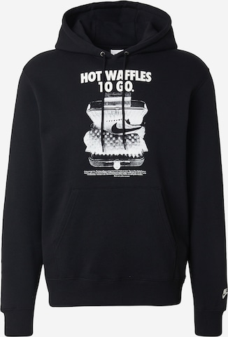 Nike SportswearSweater majica 'Club' - crna boja: prednji dio