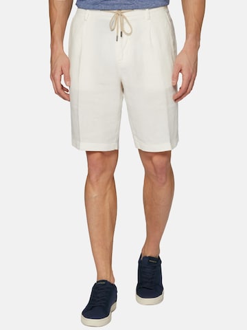 Boggi Milano Slim fit Pants in White: front