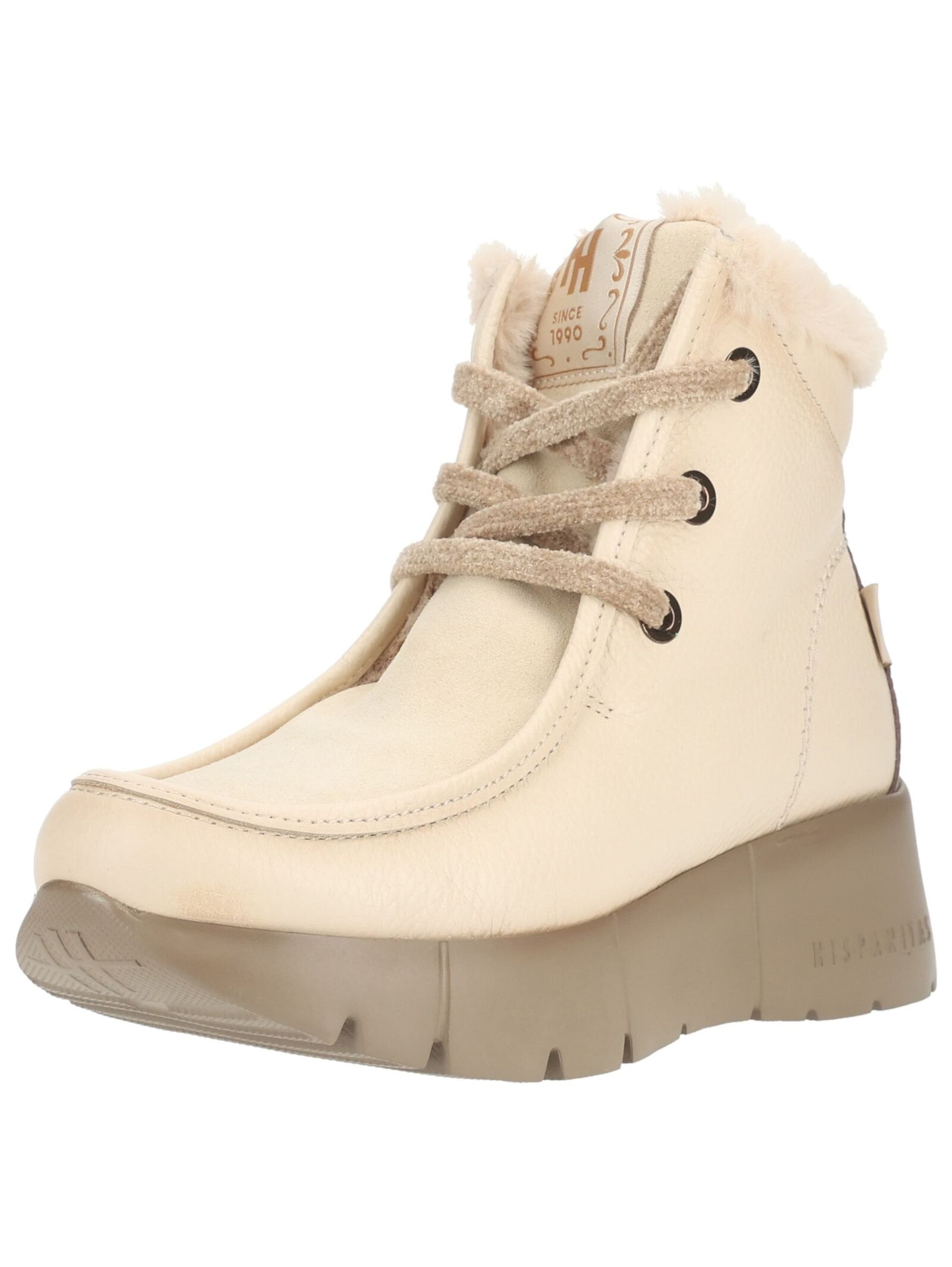 Hispanitas Schnürstiefelette in Beige: Vorderseite
