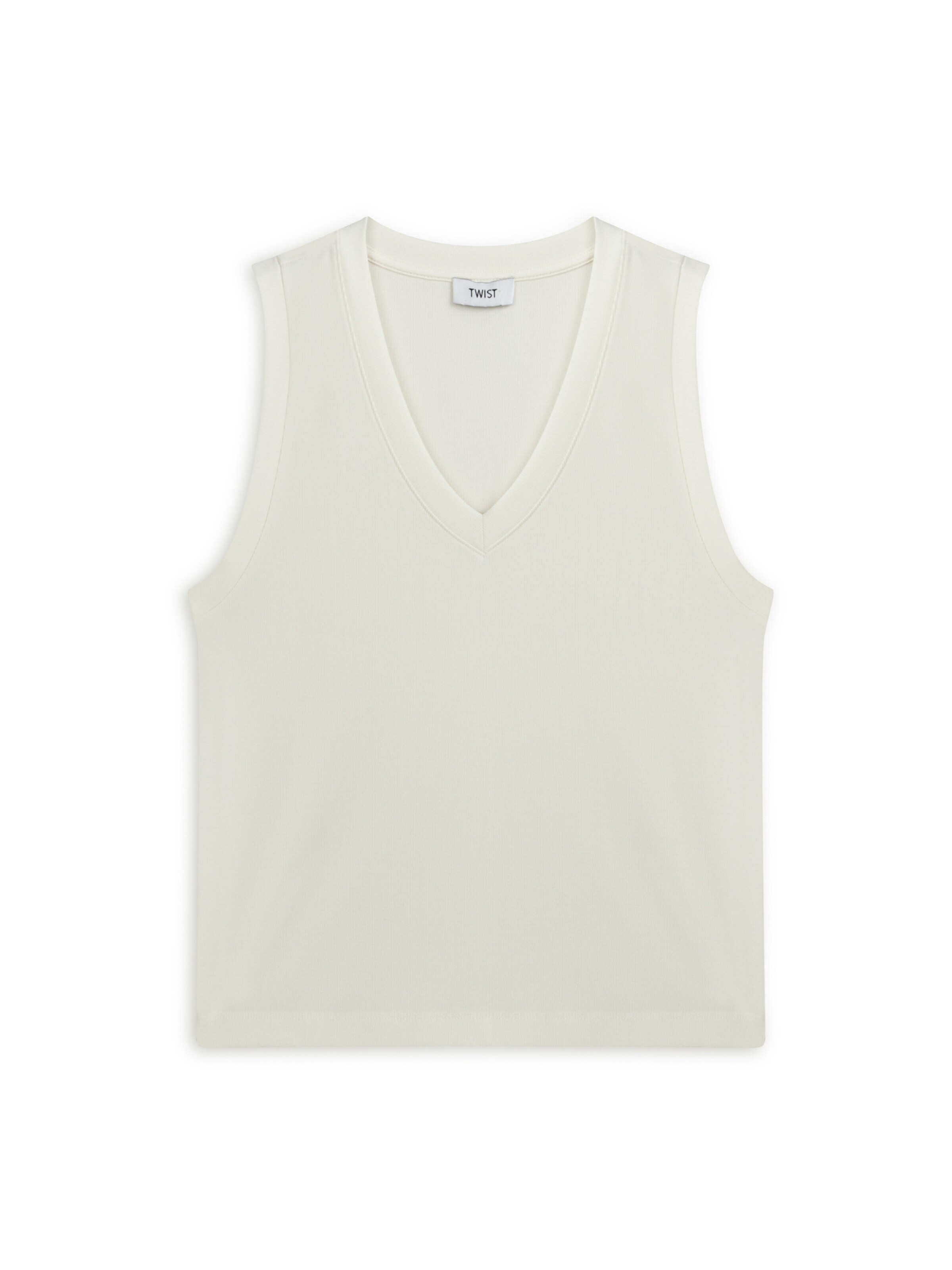 Twist Top in Beige: voorkant