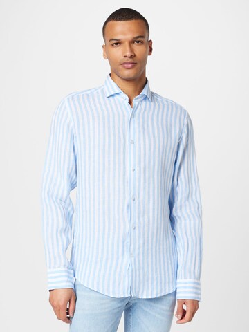 Bruun & Stengade Regular fit Button Up Shirt 'Valencia' in Blue: front