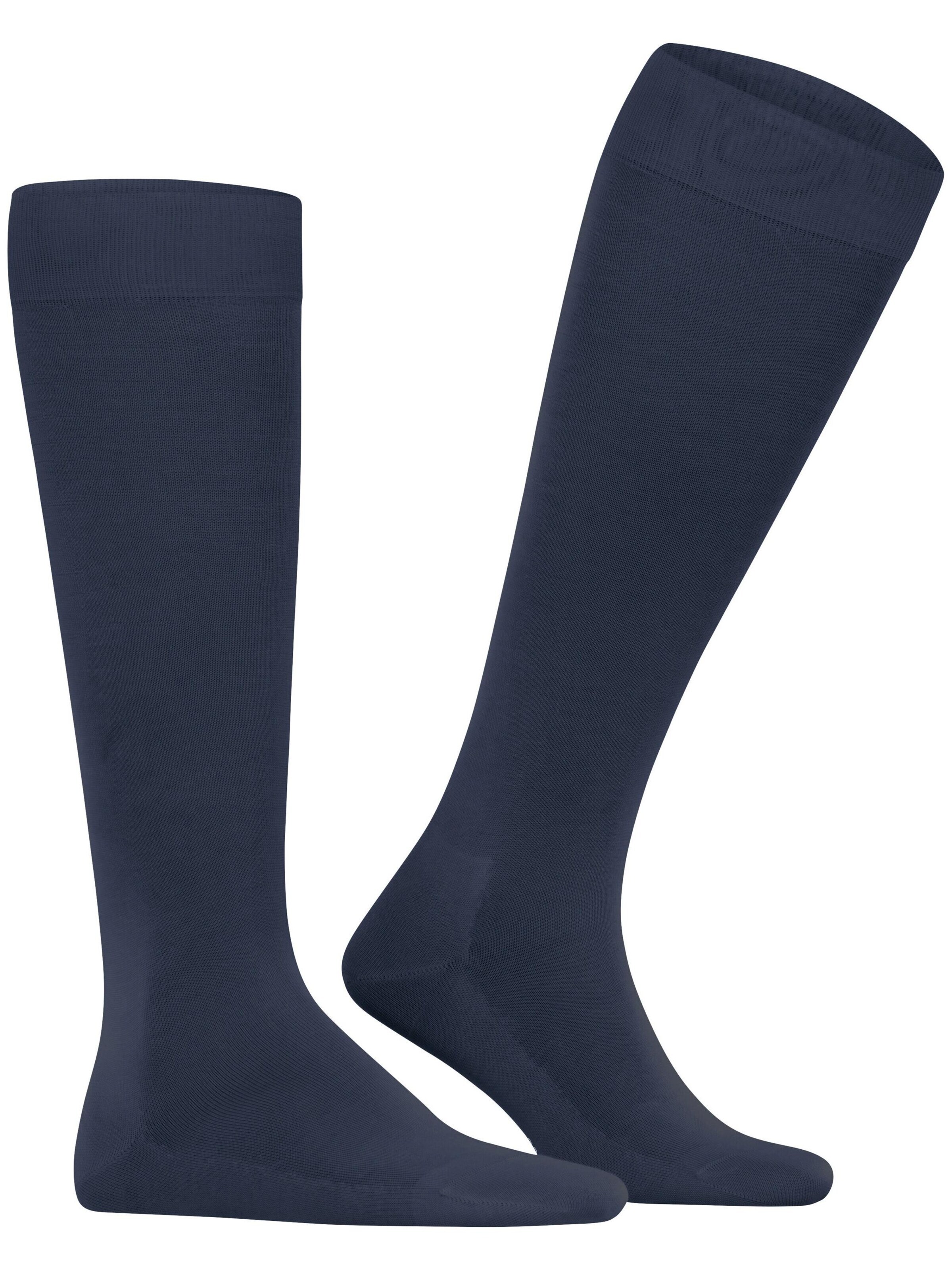 FALKE Knee High Socks 'Tiago' in Blue: front