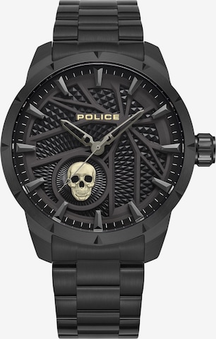 POLICE Analoog horloge 'NEIST SKULL' in Grijs: voorkant