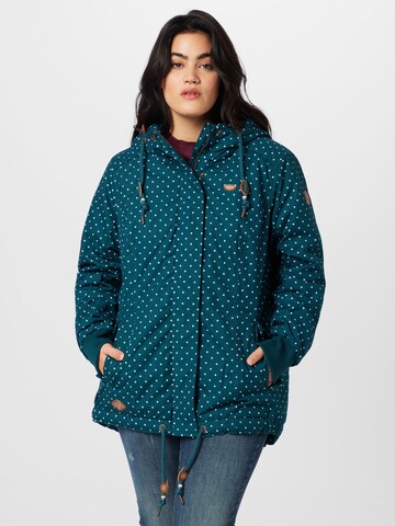 Ragwear Plus Winter jacket 'DANKA' in Green: front