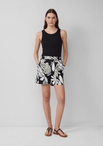 s.Oliver Wide leg Broek in Zwart: voorkant