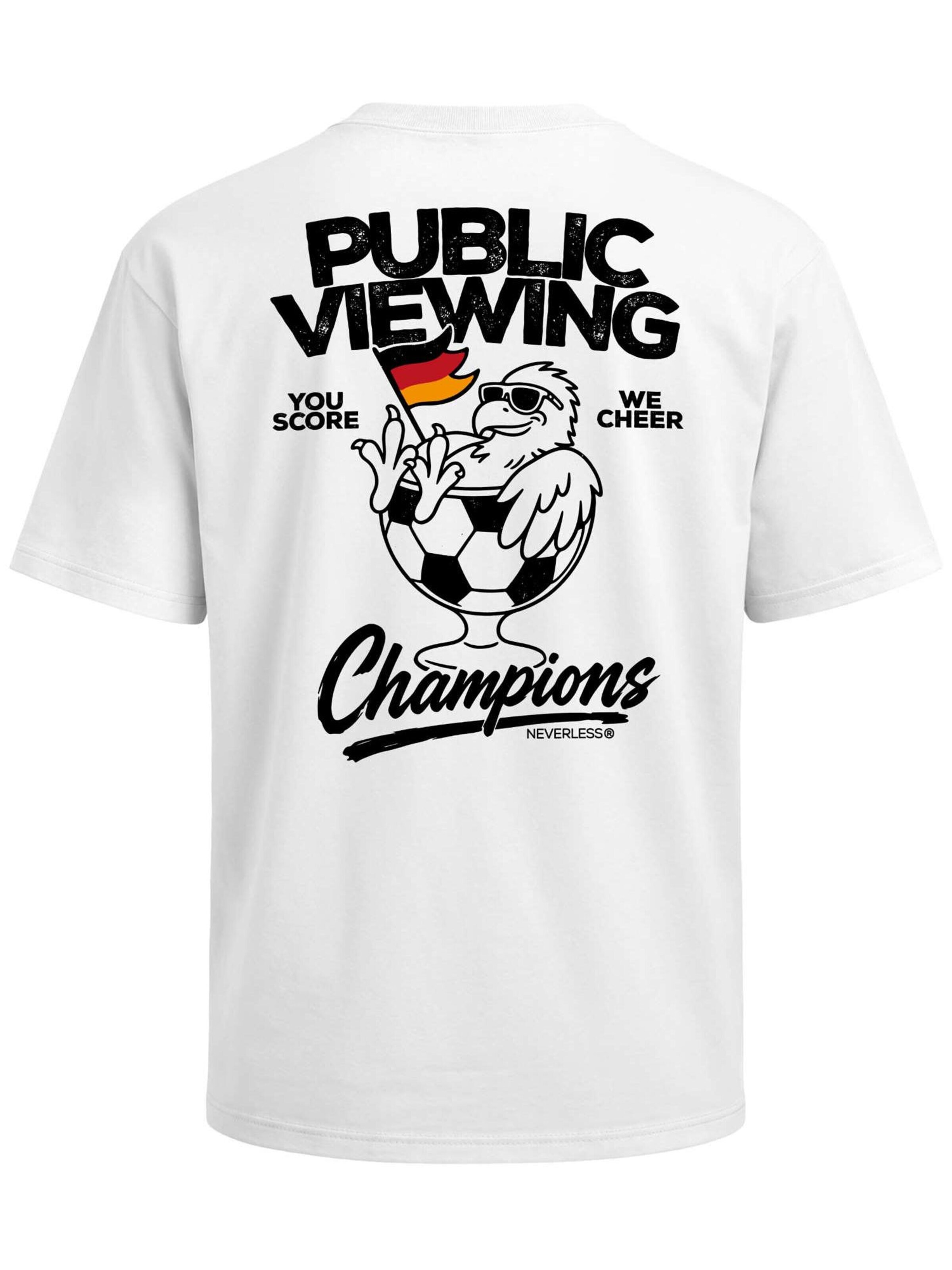 Neverless Shirt 'Public Viewing Champion' in White