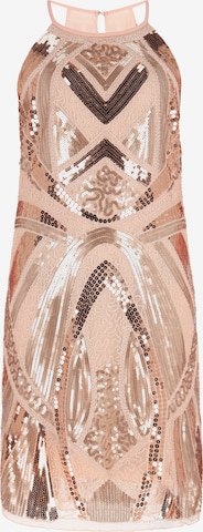 Robe de cocktail NAEMI en beige : devant