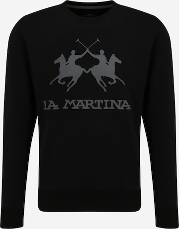 La Martina Sweatshirt in Black: front