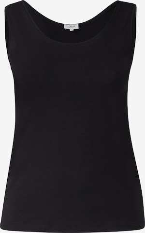 s.Oliver Red Label Plus Top in Zwart: voorkant