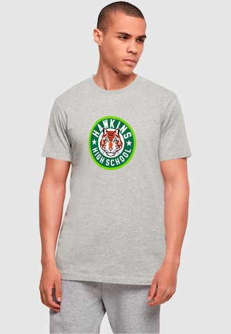 T-Shirt 'Stranger Things - Hawkins Tiger' ABSOLUTE CULT en gris : devant