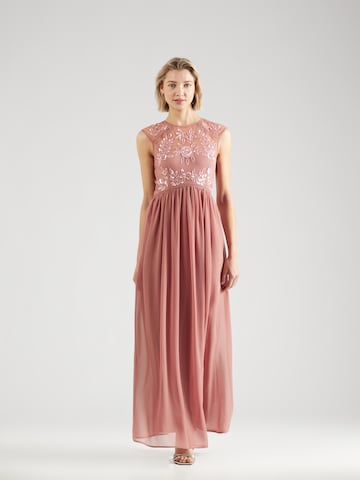 LACE & BEADS Evening Dress 'Debora' in Pink: front