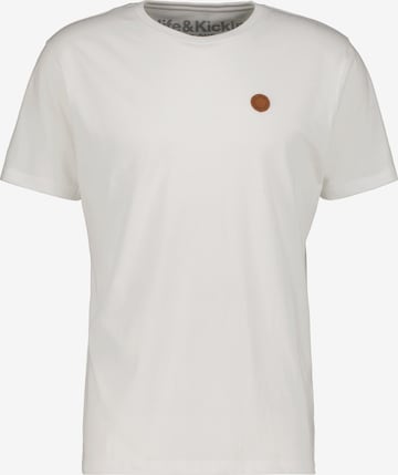 Alife and Kickin - Camisa 'MaddoxAK' em branco: frente