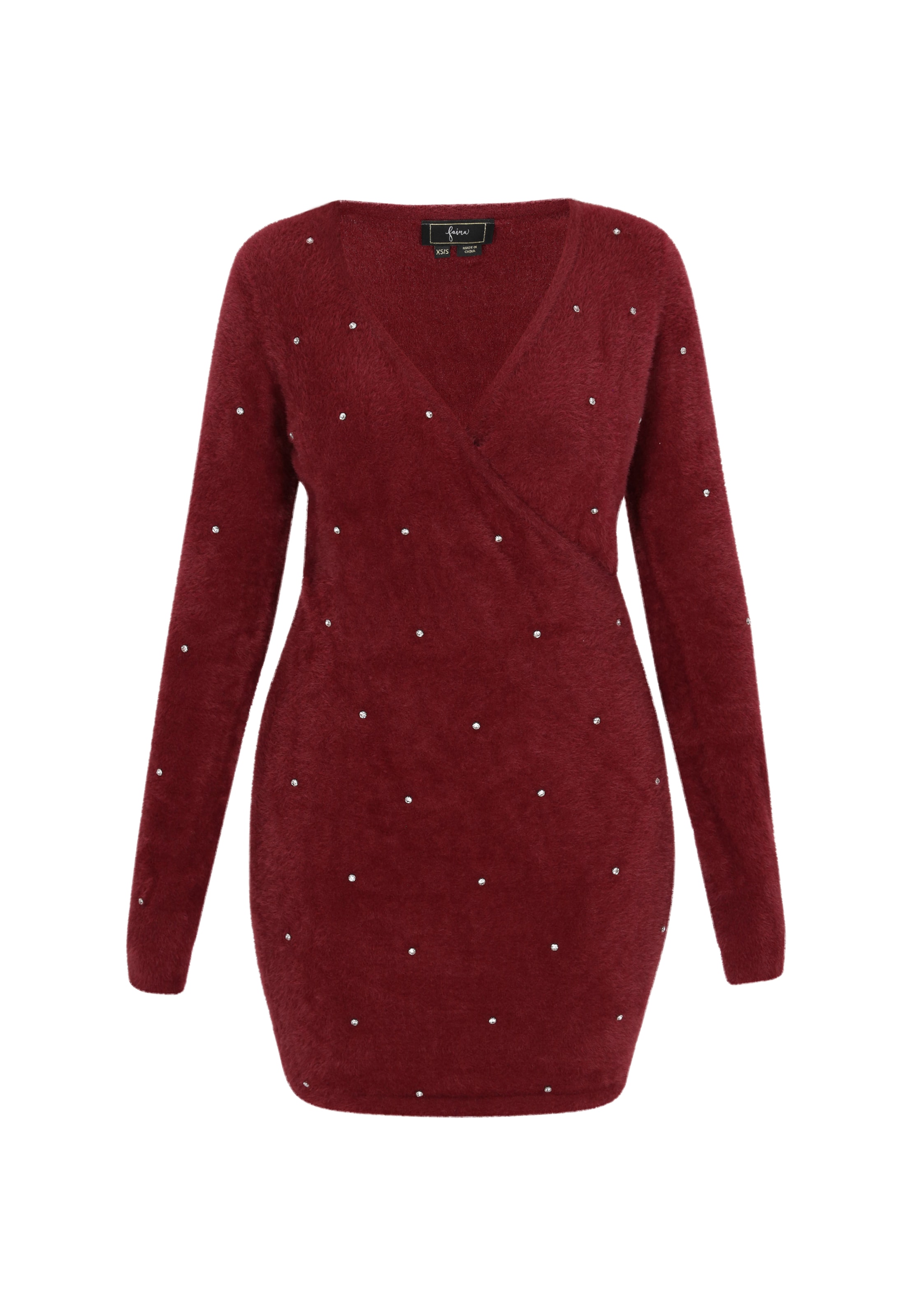 faina Jurk in Rood: voorkant