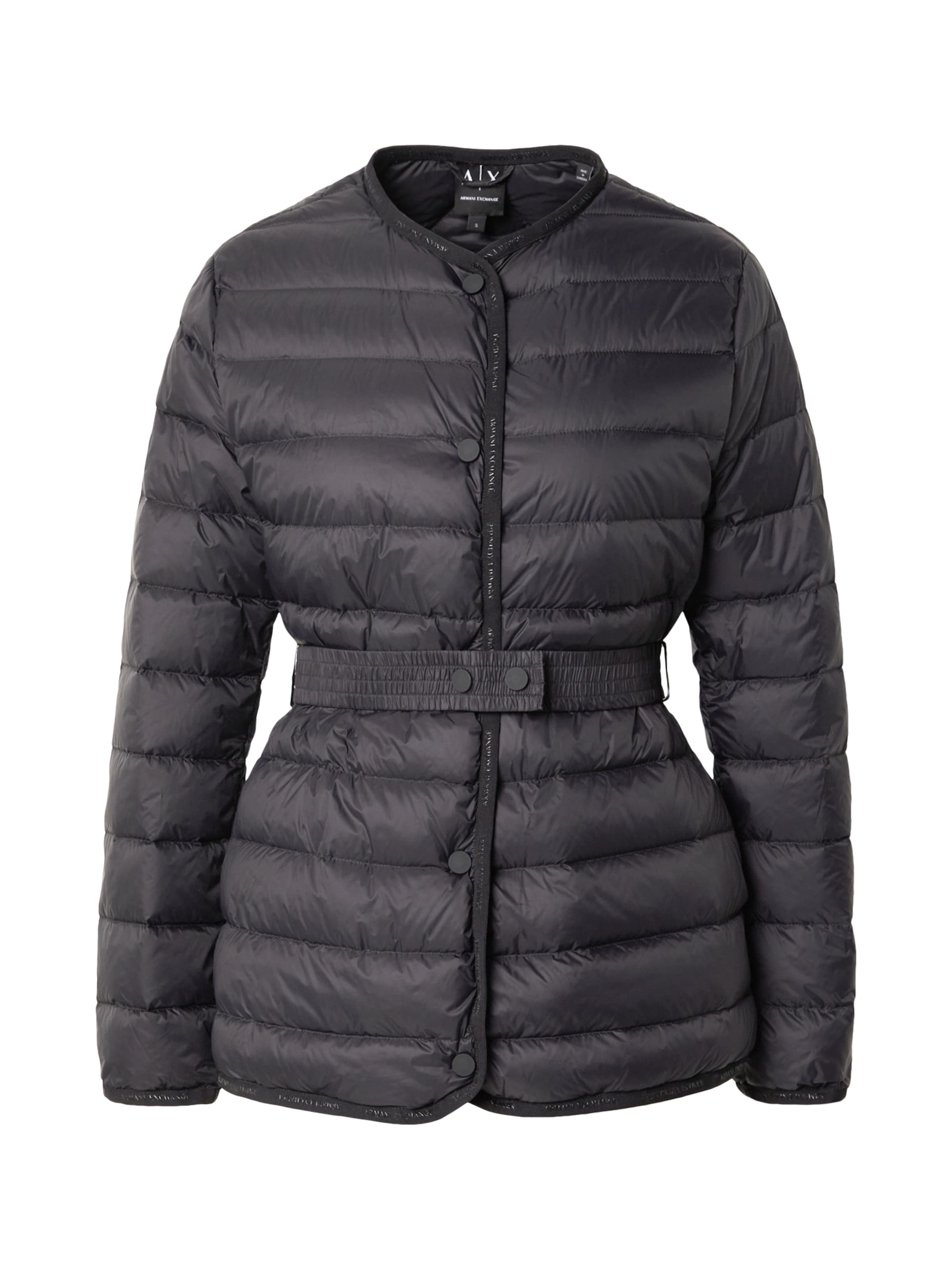 melns ARMANI EXCHANGE Starpsezonu jaka: no priekšpuses