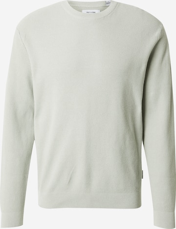 Only & Sons Sweater 'ONSTONY' in Green: front