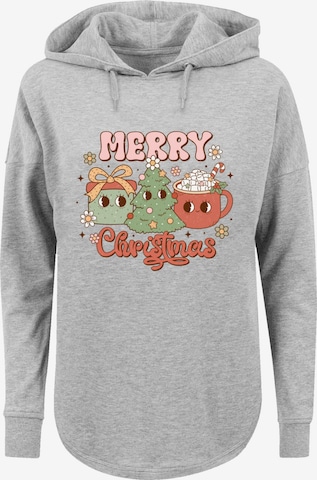 F4NT4STIC Sweatshirt 'Merry Christmas Cozy And Cute' in Grau: Vorderseite