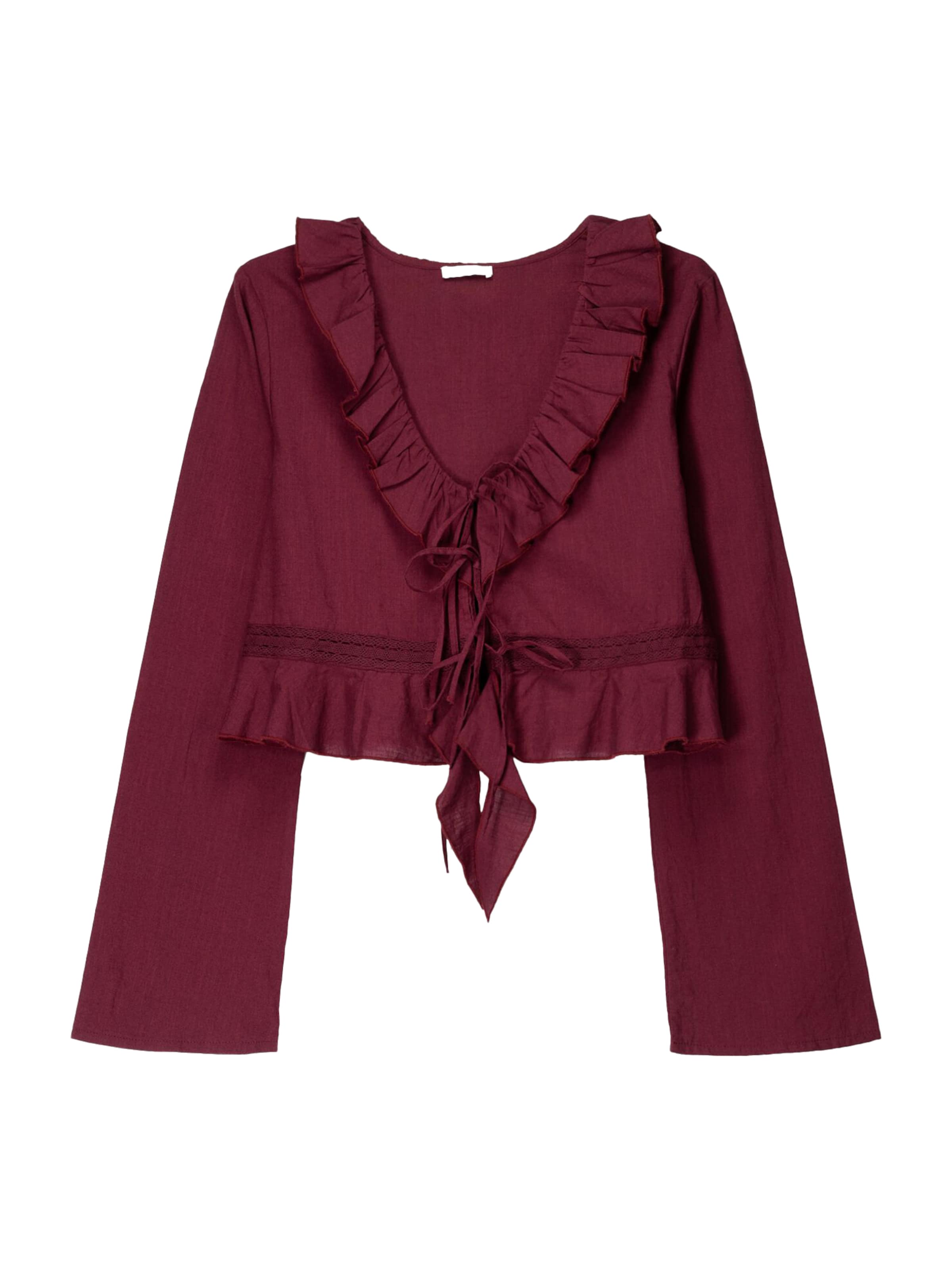 Bershka Блуза в червено: отпред