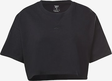 Reebok - Camisa funcionais 'Studio' em preto: frente