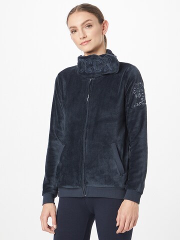 Soccx Fleece jas in Blauw: voorkant