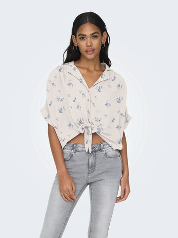 Chemisier 'ONLPAULA' ONLY en blanc : devant