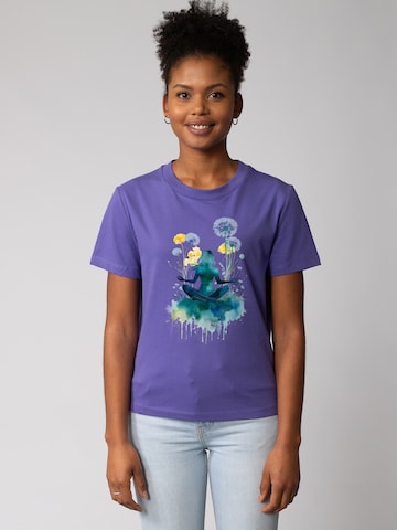 Watapparel Shirt 'Yoga & Meditation' in Purple: front