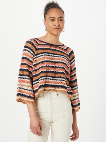 ONLY Sweater 'Sarli' in Brown: front