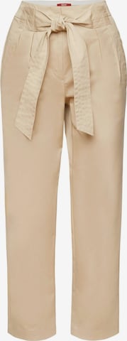 Regular Pantalon à pince ESPRIT en beige : devant