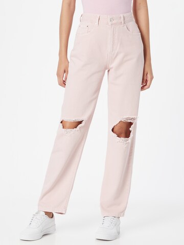 Wide Leg Jean Tally Weijl en rose : devant