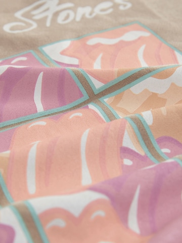 Sweat-shirt 'Rolling Stones License Summer Pastels' Next en beige