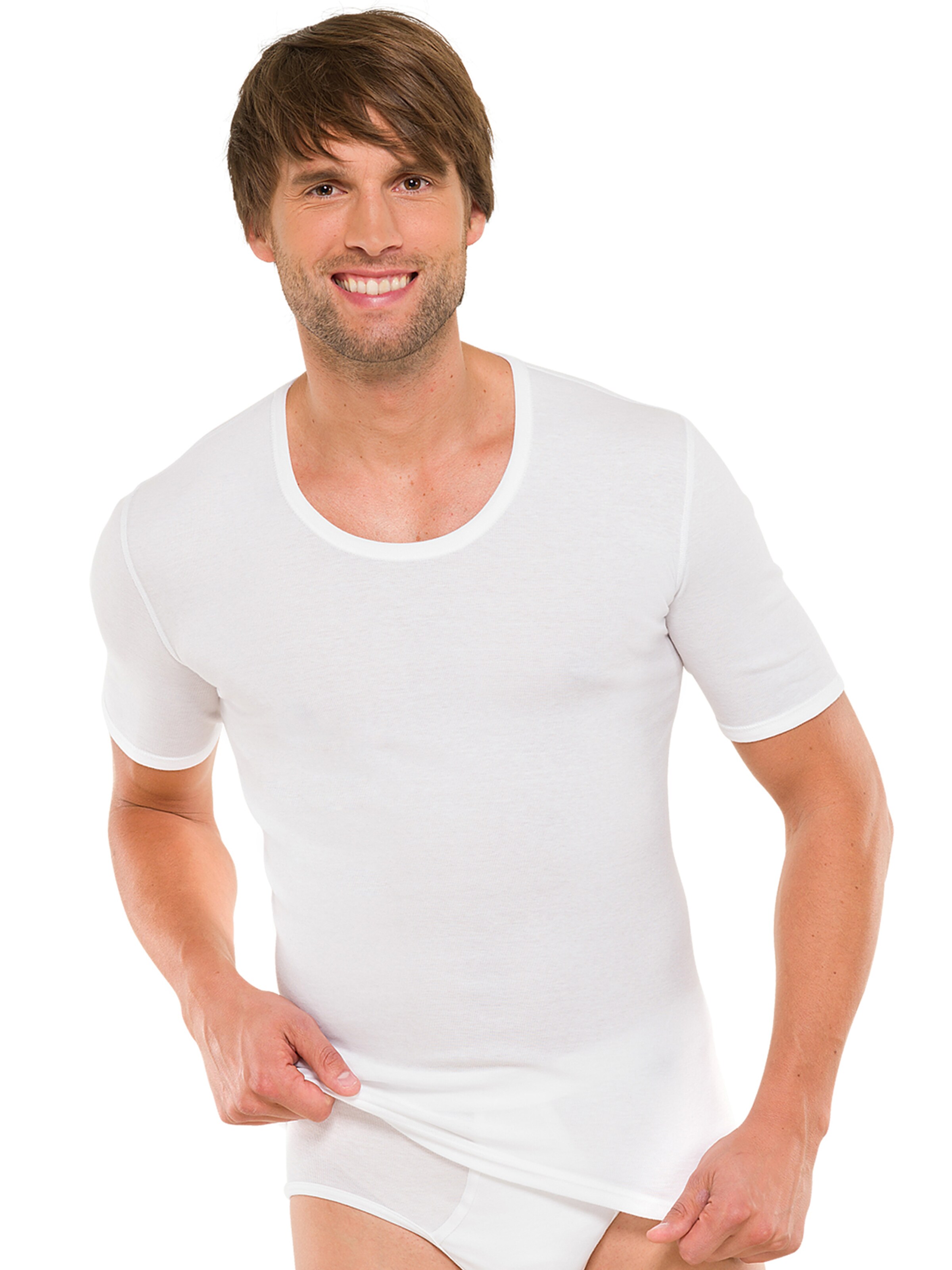 SCHIESSER Onderhemd ' Essentials Feinripp ' in Wit: voorkant