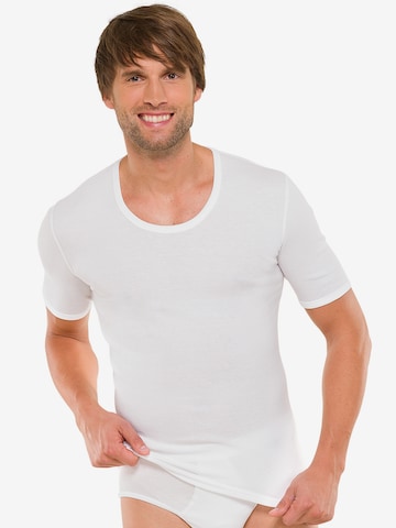 Maillot de corps ' Essentials Feinripp ' SCHIESSER en blanc : devant