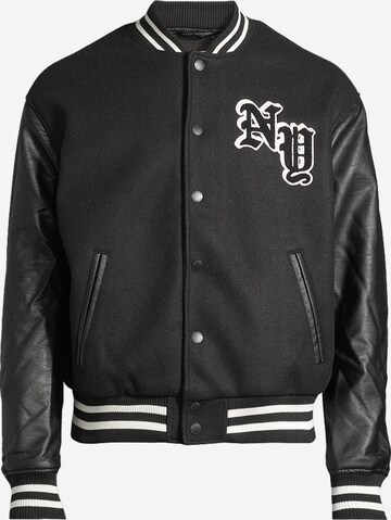 Veste mi-saison 'VARSITY' AÉROPOSTALE en noir : devant