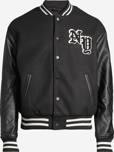 AÉROPOSTALE Chaqueta de entretiempo 'VARSITY' en negro / blanco, Vista del producto