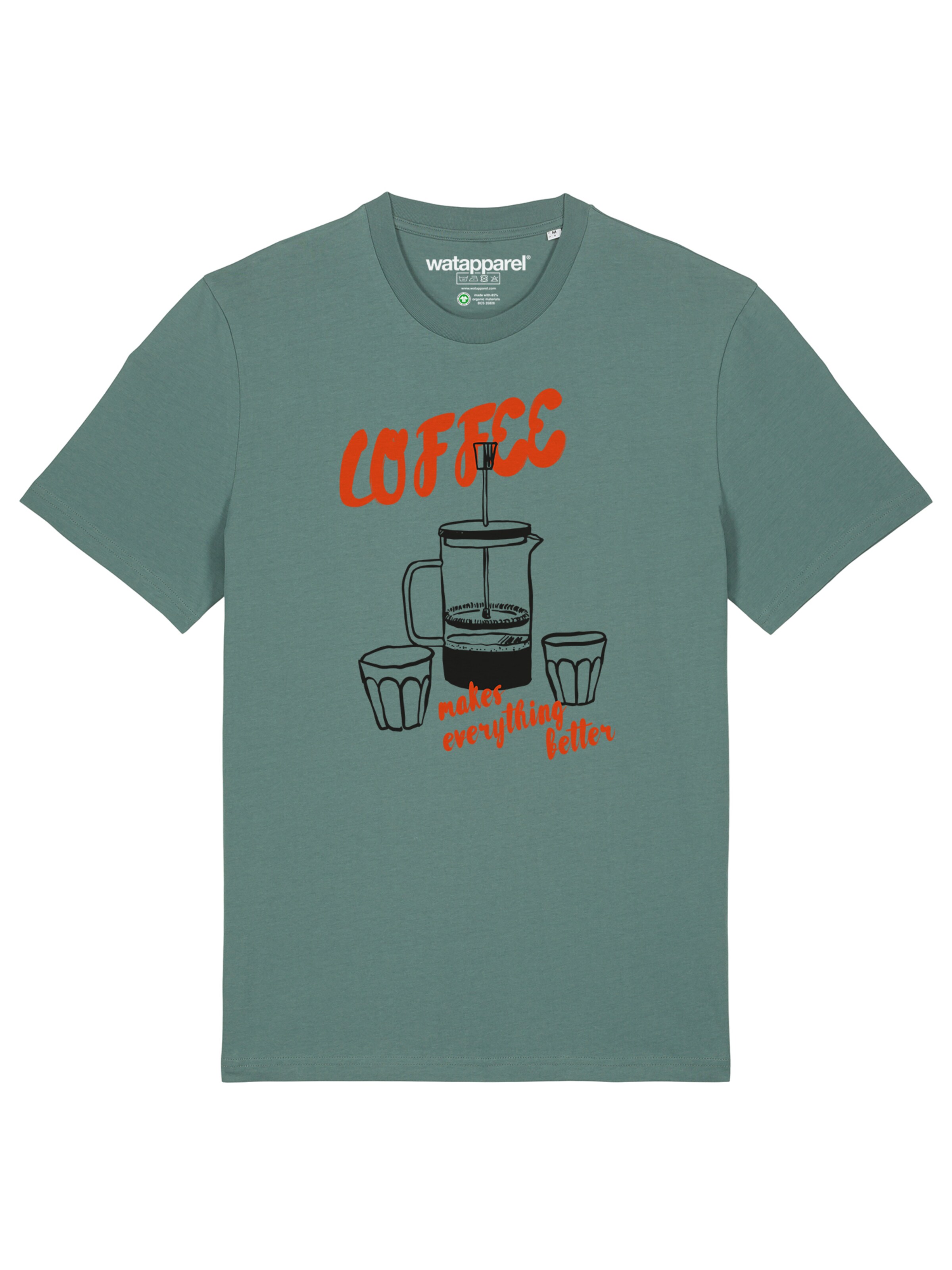 T-Shirt Watapparel en vert : devant